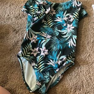 Bathing suit floral pattern